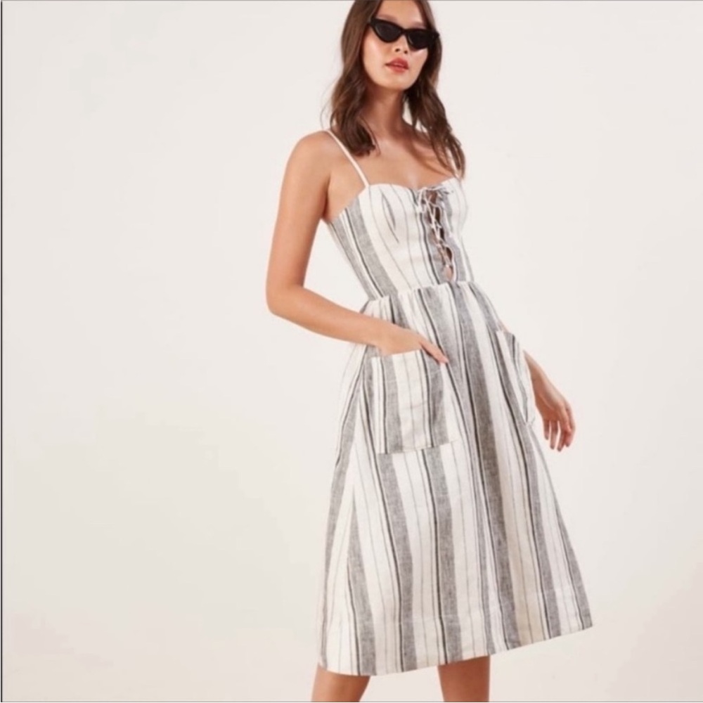 Reformation Ellen Dress Louisiana Stripe